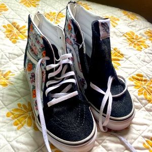 High top floral vans